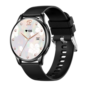 Activa Luna  női okosóra bluetooth, fekete, fekete szilikon óraszíjjal