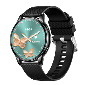 Activa Luna  női okosóra bluetooth, fekete, fekete szilikon óraszíjjal