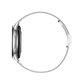 Activa Luna női okosóra bluetooth, ezüst színű, tört fehér szilikon óraszíjjal