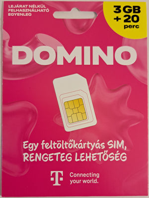 telekom domino kártya 3gb 20 perc