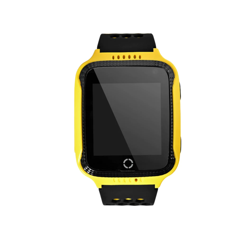 KidSafe Junior sárga gyerek okosóra, GPS, kamera, Led lámpa kijelző